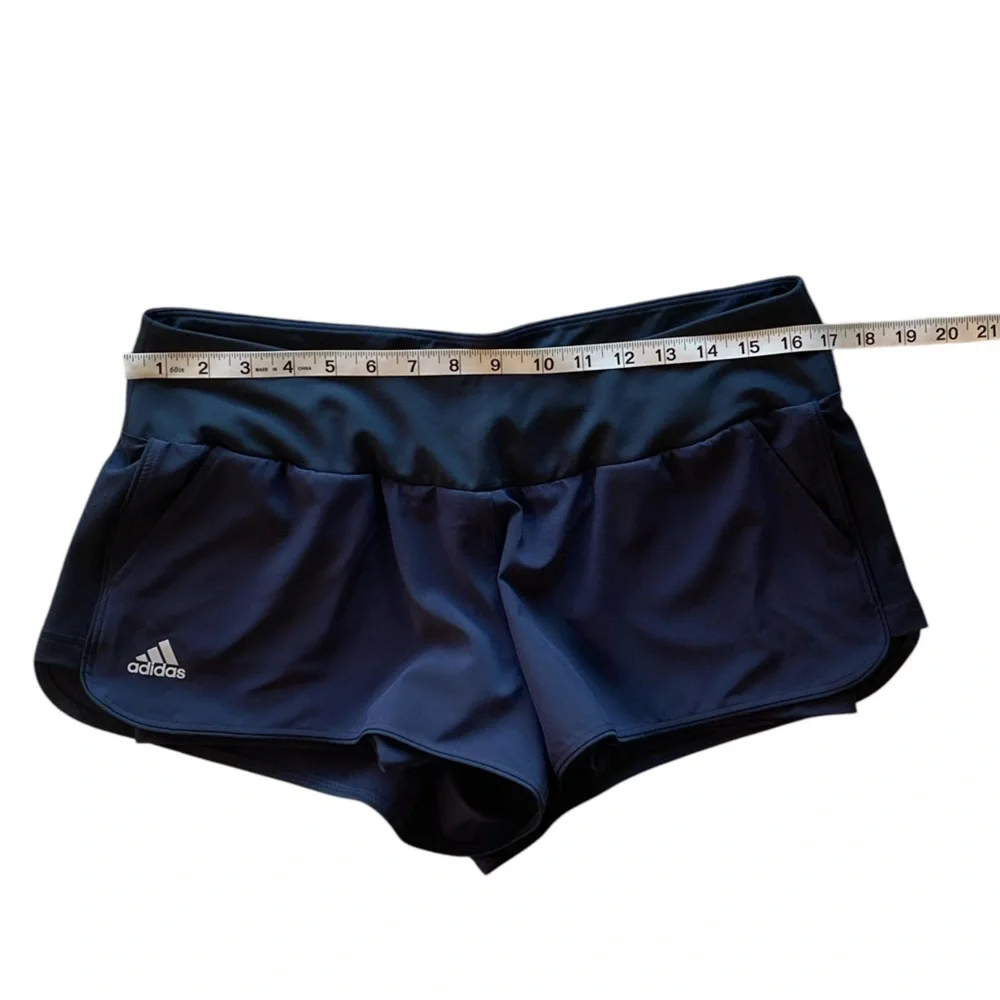adidas Navy Blue Tennis Golf Pickle Ball Shorts Size L Pockets Great Condition!